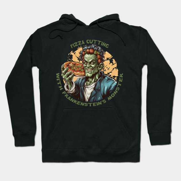 Frankenstein's Monster as Pizza Chef Hoodie by The Little Store Of Magic